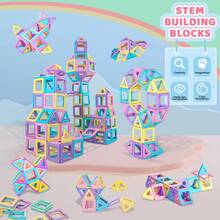 26/47/68pcs Magnetic Building Blocks Kids Magnetic Tiles Toy, Macaron Color Creative 3D Building Blocks, Suitable For Boys And Girls Educational And Birthday Gift, Random Color, Random Style - Multicolor - View 4