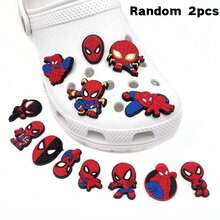 Disney Marvel Spider-Man Clog Shoe Charms, Shoe Buckle Decorative Accessories, Birthday Gift, Halloween Gift, Party Favors, Multiple Styles Available, DIY Shoe Decoration, Practical Accessory For Birthday Gifts And Daily Shoe Customization - A - View 11