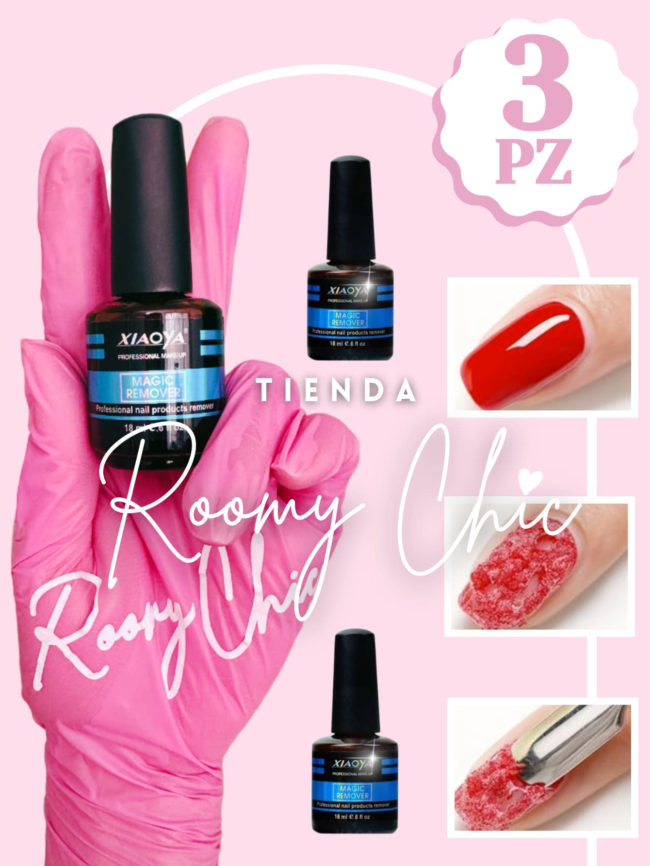 Nail Polish Remover Liquids - 3 PCS - View 1