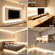 1 buah Lampu Strip LED Fleksibel Putih Hangat Bertenaga USB, Dapat Dirakit Sendiri, Dapat Digunakan Sebagai Lampu Latar TV/Komputer, Lampu Dekoratif LED Fleksibel, Cocok Untuk Kabinet, Kamar Tidur, Pencahayaan Dapur, Dekorasi Rumah Modern, Ruang Tamu - cahaya hangat - View 11