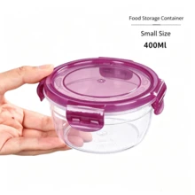 [1pc]Round Airtight Fresh-Keeping Lunch Box, Refrigerator Fruit Plastic Meal Box, Daily Kitchen Fresh-Keeping Bowl, Capacity 400-2000ml Optional - View 19