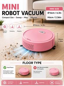 全新升級 MINI 吸塵器與掃地機器人，具備掃地與吸塵功能，迷你自動 USB 充電掃地機器人，適用於木地板、硬地板，適合寵物毛髮與居家日常除塵清潔 - A-升級 - 查看 2