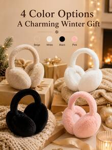 Winter Warm Ear Muffs For Women, Foldable Ear Protection, Suitable For Daily Wear, Compatible With Glasses And Headphones, Ideal For Cold Weather, Fashionable High-Quality Women's Accessory, Fleece Lining Winter Ear Muffs - Multicolor - View 7
