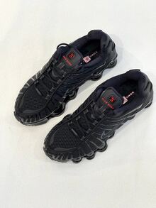 NikeShox TL Series Classic, Comfortable And Versatile GS Low-Top Running Shoes, Black, Same Style For Men And Women - Black - View 3