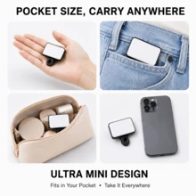 DO AS YOU WISH Mini Clip-On Light, 3 Brightness Levels, TYPE-C Rechargeable, Lightweight And Compact, Suitable As Phone Fill Light, Night Light, Computer, Desk - one-size - View 5
