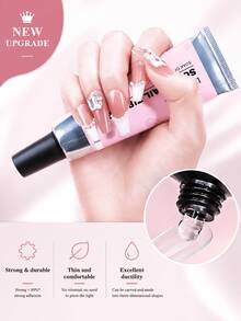 LIMEGIRL 30g Solid Nail Tips Gel, Nail Extension Gel For Full Cover Tips, Clear Nail Tip Adhesive Gel, UV LED Gel For DIY Manicure - Solid Nail Glue - View 4
