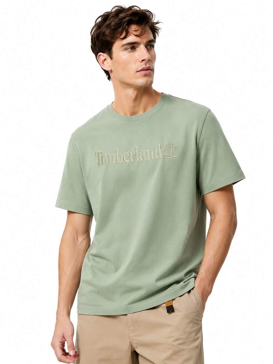 Timberland New Outdoor Casual Breathable Men's Short Sleeve T-Shirt - Green - View 1