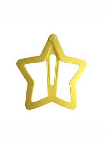 1pc Oversized Hollow Star Hair Clip, Giant Five-Pointed Star Hair Clip, Y2K Style Back Of Head Hair Clip, Unique Exaggerated Hair Accessory - Blue - View 5