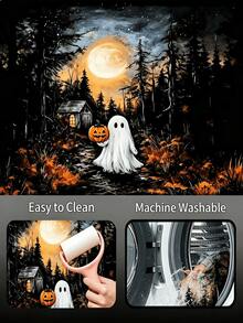 Halloween Pumpkin Forest Scene Universal Car Trunk Mat (1pc) Suitable For Fashionable Car Interior And Accessories - A - View 5