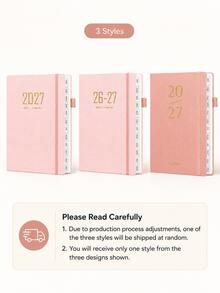 2026-2027 Academic Year Daily & Weekly Planner, Monthly Tab Diary, Schedule Book, Minimalist Notebook, Fabric Cover Notebook, Suitable For School And Office Use School Supplies - One Size - View 15