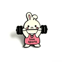 1pc Ins Style Creative Cute Rabbit Metal Brooch, Cartoon Adorable Bunny Badge, Backpack Clothes School Uniform Accessory, Holiday Small Gift - Multicolor - View 10