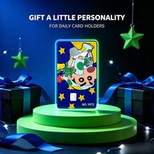 Hasbro 8pcs/1set Scratch‑Resistant Stitch & Angel Hug Pattern Card Skin Sticker, Waterproof Removable Vinyl Decal For Credit Debit Card, Ideal Gift For Anime Fans - Multi-color - View 4