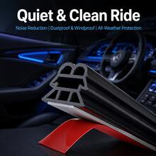 Self-Adhesive 6-Hole Rubber Seal Strip For Car, Noise Reduction Wind-Dust Proof Weather Stripping, Auto Door Trunk Engine Cover Sealing Tape, Door Stopper, Block Sand & Reduce Driving Noise, Household Items, Car Accessories - Multiple Styles - View 4