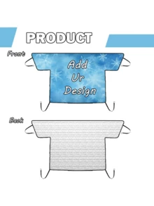 1pc Custom Windshield Cover With Your Photo/ Logo, Durable Fabric Polyester Material, Universal Fit For All Vehicles, Winter Snow Frost Shield, Flexible Design, Easy To Install For Winter Automotive Use - Universal - View 6