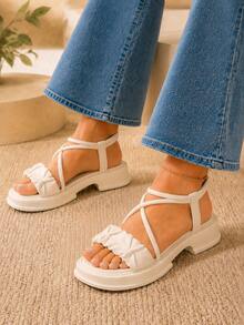 Women Platforms & Wedge Sandals - White - View 4