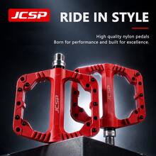 JCSP Bicycle Anti-Slip Pedals, Nylon Wide Pedals, Detachable Metal Anti-Slip Spikes, Suitable For Various Bicycles, Wide Pedal Surface, Bicycle Pedals - Multicolor - View 1
