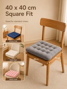 Soft Breathable Modern Square Seat Cushion, 9-Grid Design, Comfortable Dining Chair Pad, All-Season Use, Fashion Home/Office/Dining Chair Cushion, Bohemian Style Floor Mat/Tatami Seat Cushion, Multi-Functional Seat Pad - Multicolor - View 5