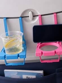 2-In-1 Foldable Stand & Phone Holder, Beverage Tray Accessory, Fits Most Airline Seat Trays, Suitable For Phone/Can/Cup - Multicolor - View 3
