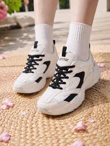 Skechers 女鞋休閒鞋D'LITES系列繫帶 運動鞋日常輕便舒適運動鞋旅遊鞋 117365-BLK - 黑色 - 查看 1