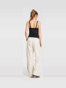 Adidas Originals Women's Side Drawstring Slim Fit Double Layer Vest - Black - View 10