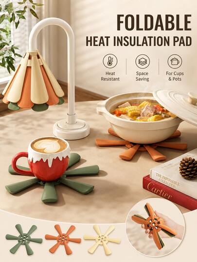 1 Peça Tapete de Silicone Resistente ao Calor em Formato de Árvore de Natal, Porta-Copos, Descanso de Panela, Suporte para Panela, Tapete para Tigela, Tapete para Prato, Tapete para Vaso de Barro, à Prova de Calor
