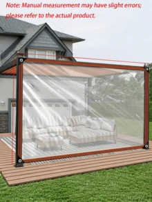 Thickened Transparent PE Waterproof Tarp, With Edging, Windproof Dustproof Warm Plant Cover, Waterproof Cost-Effective Rain Tarp - transparent - View 3