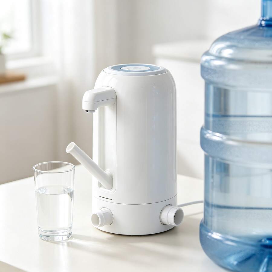 Dispensador Eléctrico de Agua Portátil - Blanco - Ver 1