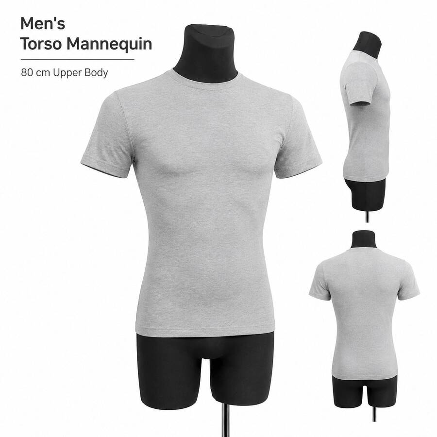 Male And Female Body Display Mannequin, 60cm 80cm 90cm Apparel Model - 80cm Men's (with Stand) - View 1