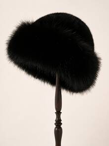 Autumn/Winter New Thickened Plush Hat, Warm Winter Faux Mink Fur Style, Solid Color Versatile, Windproof & Cold-Resistant Ear Protection, Luxurious Fluffy Touch, Comfortable & Skin-Friendly, Suitable For Fashionable Elegant Sophisticated Women - Multicolor - View 14