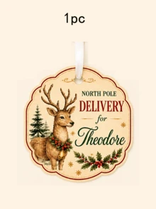 LICVIC Custom Vintage Christmas Gift Tags, Personalized Santa Reindeer Present Labels, Festive Gift Wrapping Decor, Customized Holiday Party Favor Tags, Customizable Name Xmas Package Tags, Secret Santa Gift, Christmas 2026 Keepsake, Family, Friend, Lovers - Style C - View 9