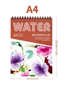 1pc Premium Thick Top Spiral Bound Watercolor Sketchbook, A4 (11.6*8.27 Inches)/A5 (8.3*5.7 Inches), 24 Sheets (88 Lbs/180 G). Blank Coil Art Drawing Book, Suitable For Students, Beginners And Painting Enthusiasts, Can Be Used For Watercolor, Gouache, Mixed Media, Ink Painting And Hand Drawing. Learning Stationery, Suitable For Adults And Beginners, Ideal Gift For Back To School And Mother's Day. - Multicolor - View 19