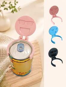 1Pc Silicone Can Dust Cover, Reusable Beverage Can Lid Dust Proof Bottle Mouth Cover, Leak Proof Can Topper For Soda Beer Cola, Fresh Keeping Can Cap Protector, Kitchen Bar Picnic Accessory, Easy Clean, Fits Standard Cans, Housewarming Gift - View 3
