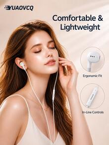YUAOVCQ Wired In-Ear Sleep Earbuds, Dual Noise-Proof, Dual Physical Isolation, 3.5mm Or Type-C Interface, Suitable For Sports And Sleep Wear, Compatible With Smartphones, High-Definition Microphone, Suitable For Calls, Computers And Game Consoles - View 7