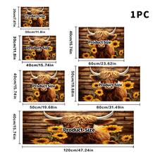 1pc Cute Highland Cow & Sunflower Print Dish Drying Mat, Coffee Machine Mat, Absorbent Quick-Drying, Countertop Protection, Suitable For Home Kitchen, Tea & Beverage Preparation, Autumn Harvest Festival, Daily Warm Dining Decor, Multi-Purpose Drying Mat, Home Gift, Tabletop Decoration - XYLSD-1085 - View 16
