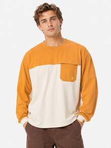 Timberland New Outdoor Round Neck Versatile Casual Sports Long Sleeve Top For Men - Beige/Orange - View 2