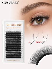 XIUSUZAKI 12 Rows L/LU Curl YY Shape Eyelash Extension Cat Eye False Eyelashes Hand Woven Soft Light Natural Lashes Premade Volume Fan Eyelashes Elongated Winged Individual Lashes Applicable For Daily Life, Parties - View 10