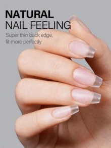 HOTWAY 120 Pieces Combination Full Set Of False Nails, Medium Short Almond And Trapezoid, 15 # Matte Acrylic Nail Tip, Suitable For Nail Salons To Wear Gel Nail Set Nail Supplies - View 3