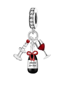 1 Pc Black Perfume Bottle Lipstick Pendant, Suitable For Making DIY Jewelry Such As Bracelets, Necklaces, And Bangles, A Perfect Gift For Girls - Silver - View 8