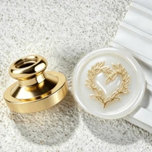 1pc Heart Series Thickened Brass Wax Seal Stamp Head (Without Handle, Handle Needs To Be Purchased Separately) - Single Piece - View 28