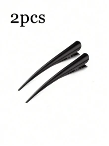 6/2pcs Metal Long Serrated Hair Clips, Rust-Proof & Non-Slip, Unisex, Suitable For Hair Salon Sectioning And Styling - Multicolor - View 9