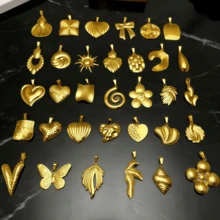 30Pcs Mixed Stainless Steel Pendant Set, Random Style Delivery, Fashion Personalized Heart Flower Butterfly Pendants For DIY Necklace Earring Jewelry - Multicolor - View 5