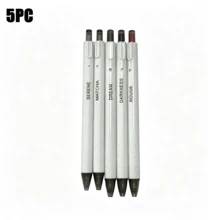 5/10pcs White Minimalist Retractable Neutral Pens, Black 0.5MM Smooth Quick-Dry Tip, For Practice, Note-Taking, Office Writing, Signing, Stationery - Multiple Items - View 8