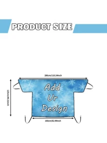 1pc Custom Windshield Cover With Your Photo/ Logo, Durable Fabric Polyester Material, Universal Fit For All Vehicles, Winter Snow Frost Shield, Flexible Design, Easy To Install For Winter Automotive Use - Universal - View 9