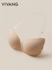 YIYANG 2/1 Pair Of Invisible Adhesive Bras With Transparent Shoulder Straps, Lifting And Shaping Small Breasts, And Thin Nipple Covers. - Multicolor - View 5