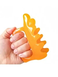 1pc Dual-Prong Resin Massage Comb Gua Sha Scraper For Back And Waist, Shoulder And Neck Scraping Gua Sha Stick, Detox Massage Tool - Multicolor - View 6