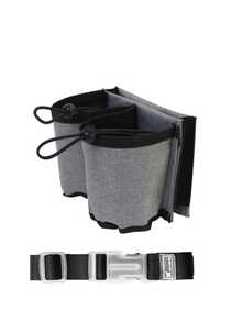 Multi‑Pocket Luggage Handle Storage Pouch, Water Bottle & Document Holder For Suitcase, Adjustable Luggage Binding Belt Travel Must‑Have Gear - Multicolor - View 11