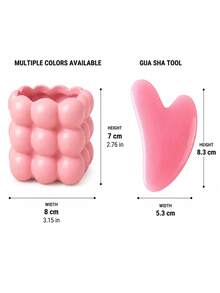 Cute Bubble Shaped Makeup Brush Storage Box, Compact Makeup Tool Organizer, Desktop Makeup Tool Rack; Suitable For Storing Makeup Brushes, Eyebrow Pencils, Eyeliner Pencils, Lip Liners And Nail Art Tools; Soft Pastel Color Desktop Decor, Suitable For Women And Girls Use. - Multicolor - View 7
