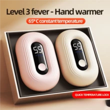 OBOVAY Portable Winter Mini Rechargeable Hand Warmer, Digital Display, 3 Adjustable Temperature Levels, USB Charging, Suitable For Students, Office Workers, Dorm, Commuting, Outdoor, Daily Carry, 1200mAh Battery - Single Pack - View 4