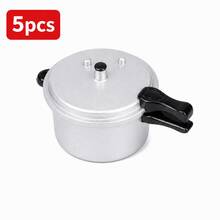 1pc/2pcs/5pcs Silver With Black Handles, Iron Alloy Mini Pressure Cooker Model, Realistic Metal Textured Double-Handle Kitchen Decor, Miniature Dollhouse Scene Prop, Tabletop DIY Display Decoration, Photography Accessory - Black - View 13