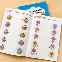 Find The Same Kids Matching Workbook, 32‑Page Activity Book For Toddlers, Visual Perception Logic Training Game Book, Preschool Early Learning Educational Toy, Kids Reading & Writing Learning Supplies - Mint Blue - View 7